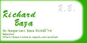 richard baza business card